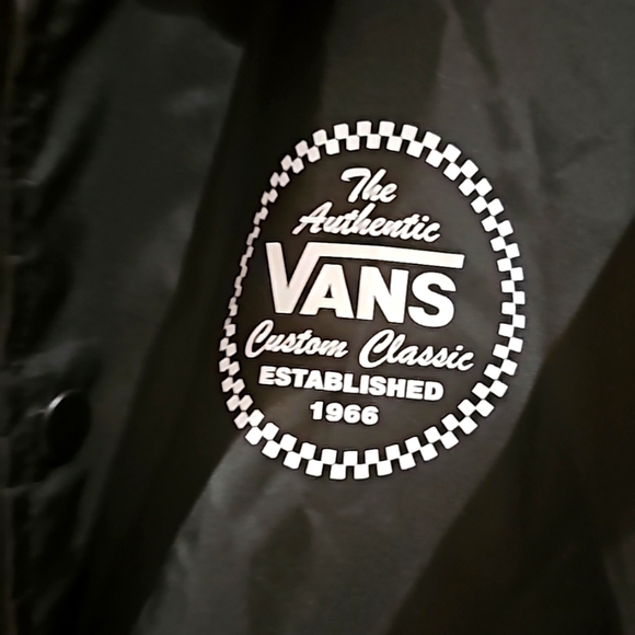 VANS The Authentic Custom Classic black Jacket Size medium nwot - Picture 3 of 11